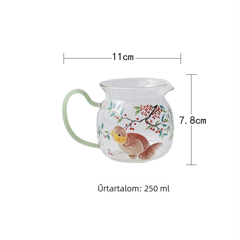 Hőálló boroszilikát üveg teaszétítő osztó, otthoni használatra, egyenlő adagolás