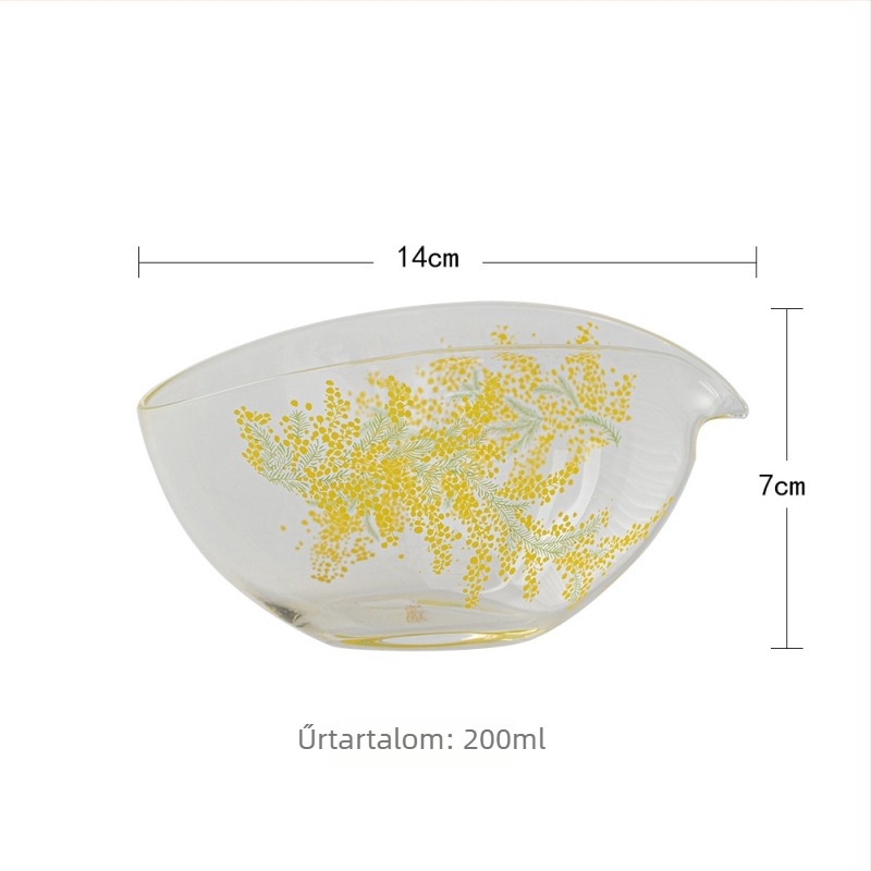 Japán stílusú üveg Gongdao-kupa otthoni tea ceremóniához, teosztóval és elegáns tálalóedény