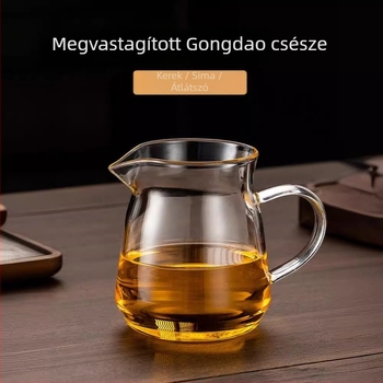 Vastagított, hőálló üvegből készült tea adagoló pohár, otthoni használatra