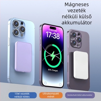 Ultra vékony mágneses vezeték nélküli power bank 10000 mAh az iPhone 11–16 számára