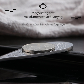 Pu'er teás kés 410 rozsdamentes acélból, vastagított klasszikus mintázattal a fehér tea számára, eszköz a teakekszek kinyitására és tartozékok