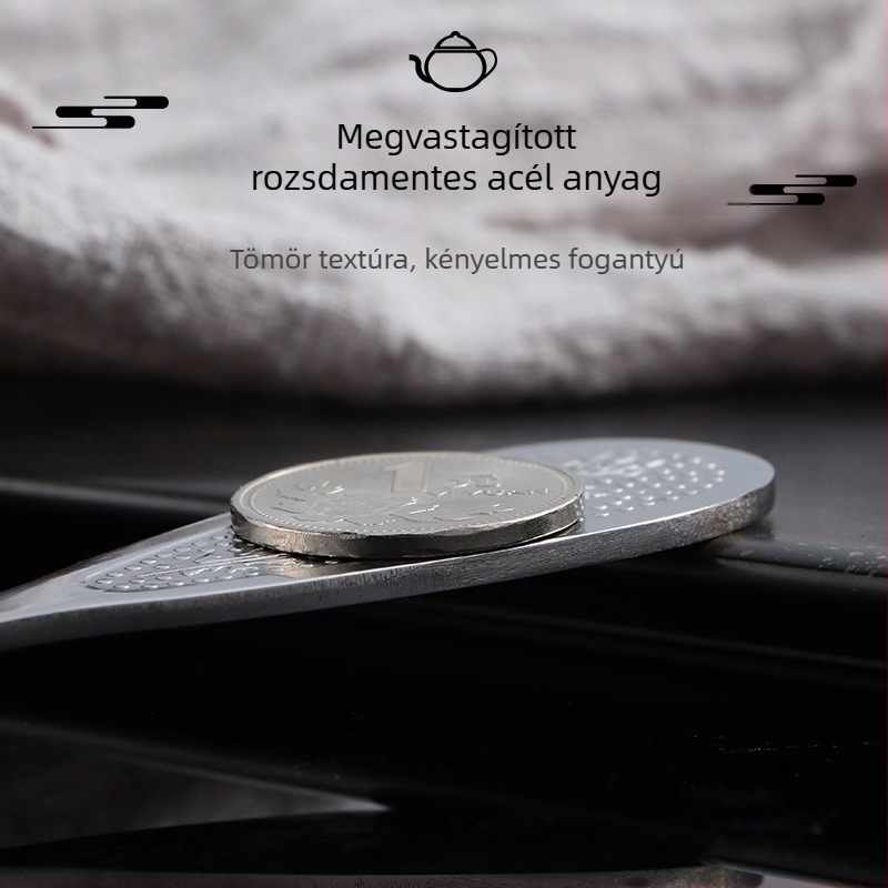 Pu'er teás kés 410 rozsdamentes acélból, vastagított klasszikus mintázattal a fehér tea számára, eszköz a teakekszek kinyitására és tartozékok