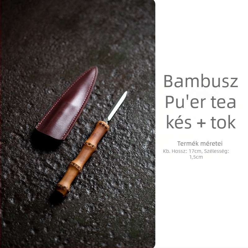 Pu'er teáskés készlet tűvel és konussal, rozsdamentes acél teáskés, fekete tea nyitó és teosztó