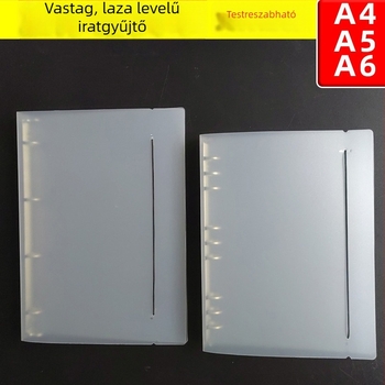 Átlátszó, vízálló A4-es négylyukas binder, nagy kapacitású dokumentumokhoz