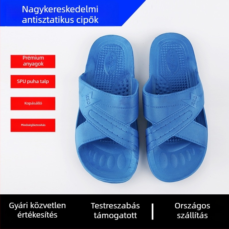 Antisztatikus papucsok pormentes műhelyek tiszta helyiségeihez – csúszásmentes, kopásálló, csendes