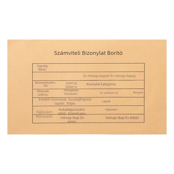 Haiboxin Könyvelési bizonylatfedél, 243×150 mm, Kraft papír, kötéses irattartó, sarokmegerősítéssel