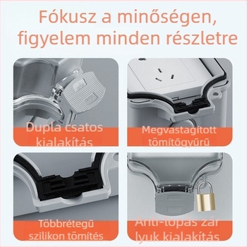 Songying Kültéri vízálló aljzat védőfedél zárható