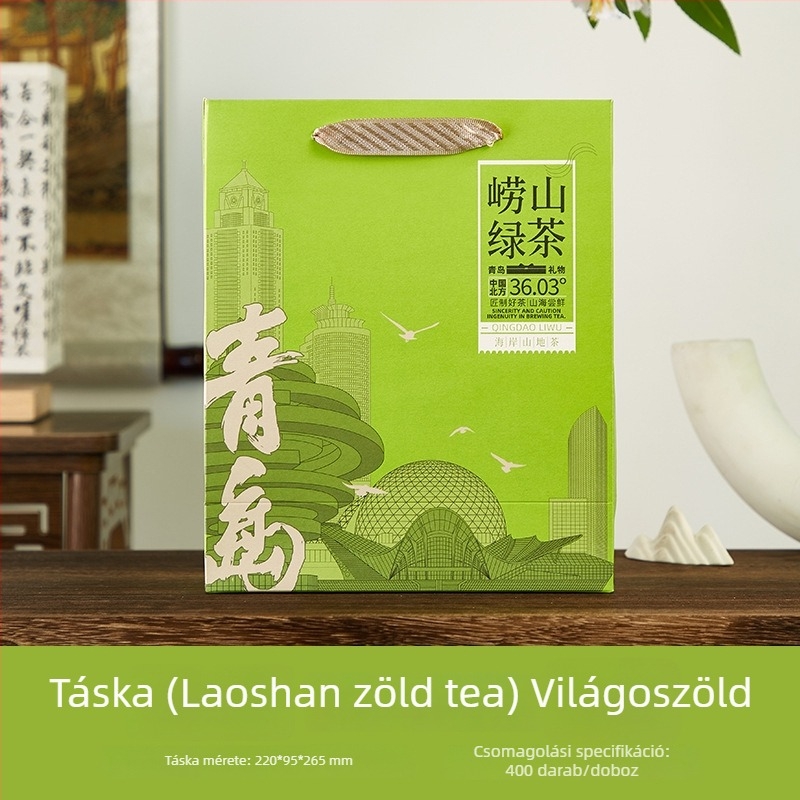 Tealevelekhez tartó kézitáska kartonos csomagolással, ajándéktáska
