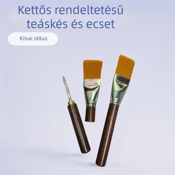 Elektromos fa teás keféje, ebony kettős funkciójú teás kés, teáskanna karbantartó keféje, teás tálca keféje, nylon sörtés keféje, kiegészítők teás készlethez, teás asztal