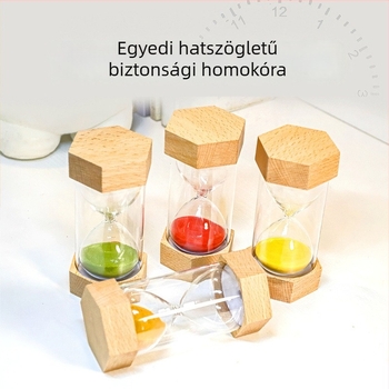 Fából készült homokóra, 5–30 perc, kézzel készített otthoni dekorációs ajándék