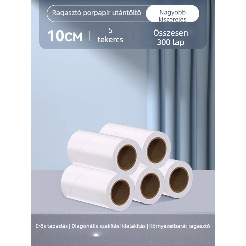 Birch Bamboo szöszmentesítő henger ragasztópapírral, téphető, cseremaggal és kefével
