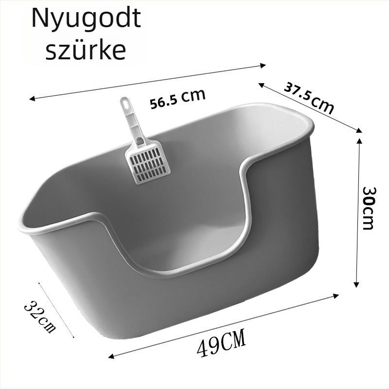 57 Óriás macskaalomtál, nyitott kivitel, egyrészes, extra nagy, félig zárt, szórás elleni, megnövelt vastagságú tál