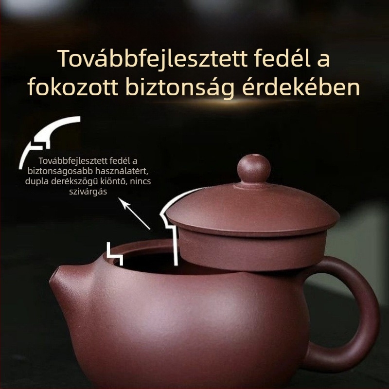 Yixing lila agyag teáskanna, mesteri kézművesek által készített, házi használatra, Xi Shi-stílusú