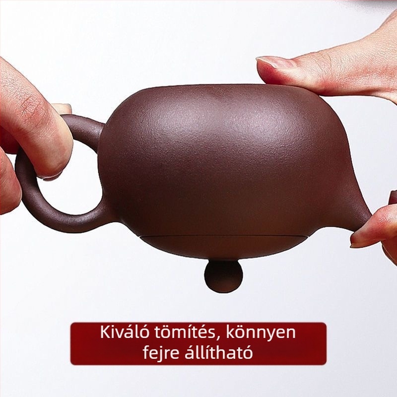 Yixing lila agyag teáskanna, mesteri kézművesek által készített, házi használatra, Xi Shi-stílusú