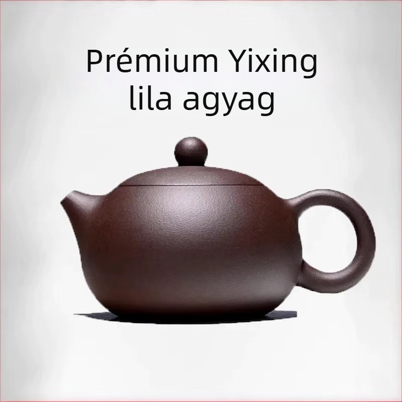 Yixing lila agyag teáskanna, mesteri kézművesek által készített, házi használatra, Xi Shi-stílusú