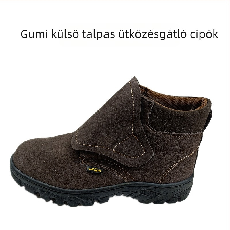 Férfi munkavédelmi cipő acélbetéttel, ütés- és perforációálló, könnyű, lélegző, csúszásmentes, égés elleni védelem