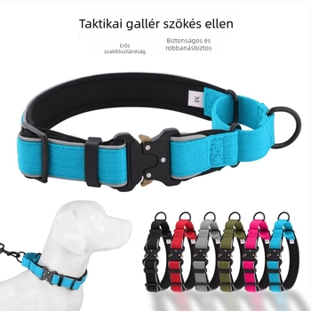 Kültéri taktikai nyakörv közepes és nagy testű kutyák számára robbanásbiztos, Golden Retriever és Border Collie számára nylonból