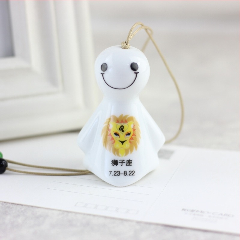 12 állatövi jegy – japán stílusú kis szélharang függő, kerámia ékszer