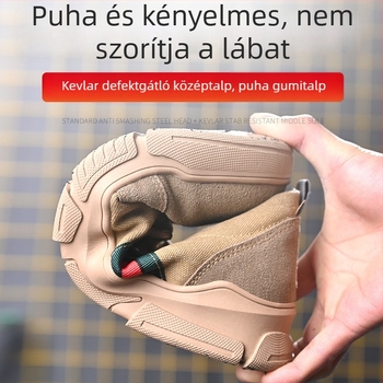 Férfi munkavédelmi cipő acélorrú – ütés- és perforáció elleni védelem, csúszásmentes