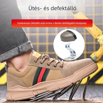 Férfi munkavédelmi cipő acélorrú – ütés- és perforáció elleni védelem, csúszásmentes