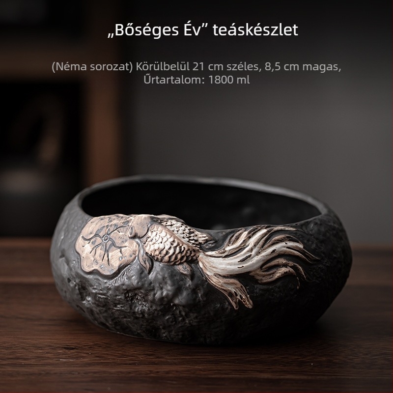 Kerámia tea mosóedény Gongfu teaceremóniához, nagy méretű víztartály tealevelek mosásához