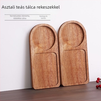 Akácfa tea tálca, japán stílusú reggeli- és délutáni tea tálca, kávéscsészékhez és nassolnivalókhoz