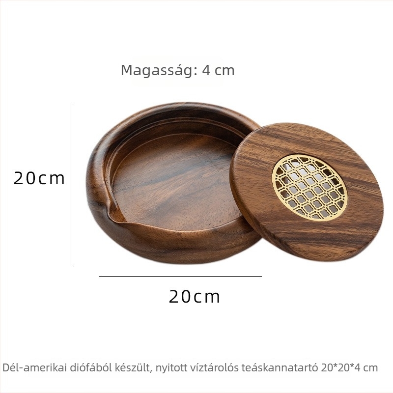 Diófából készült teáskanna állvány teás tálcával, kis száraz főzőasztal, modern kínai stílus, tömörfa, teás alátét