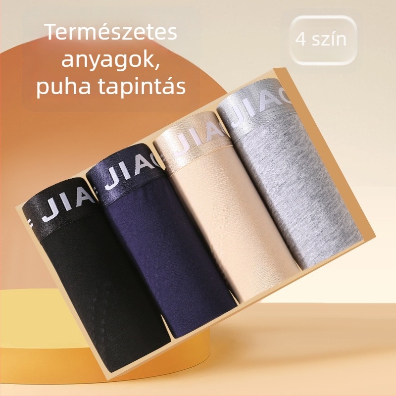 Nyári férfi boxeralsó, lélegző pamut-modál grafén anyagból, vékony, ajándékdobozos készlet