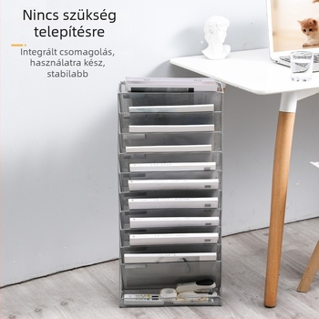Kovácsolt vasból készült falra szerelhető rácsos polc, több rétegű újság- és magazintárolására, A4-es fájlpolc irodába.