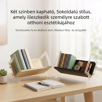 Nordic stílusú asztali könyvespolc és magazintartó