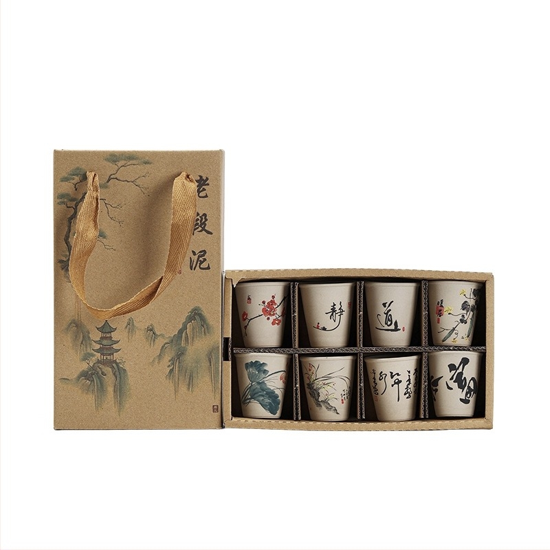Retro porcelán teáscsésze, minimalist design, otthoni használatra, hagyományos kínai tea