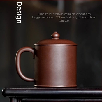 Purpurszínű homok teáscsésze - kézzel készített, uniszex, kínai retro stílusú, irodai használatra
