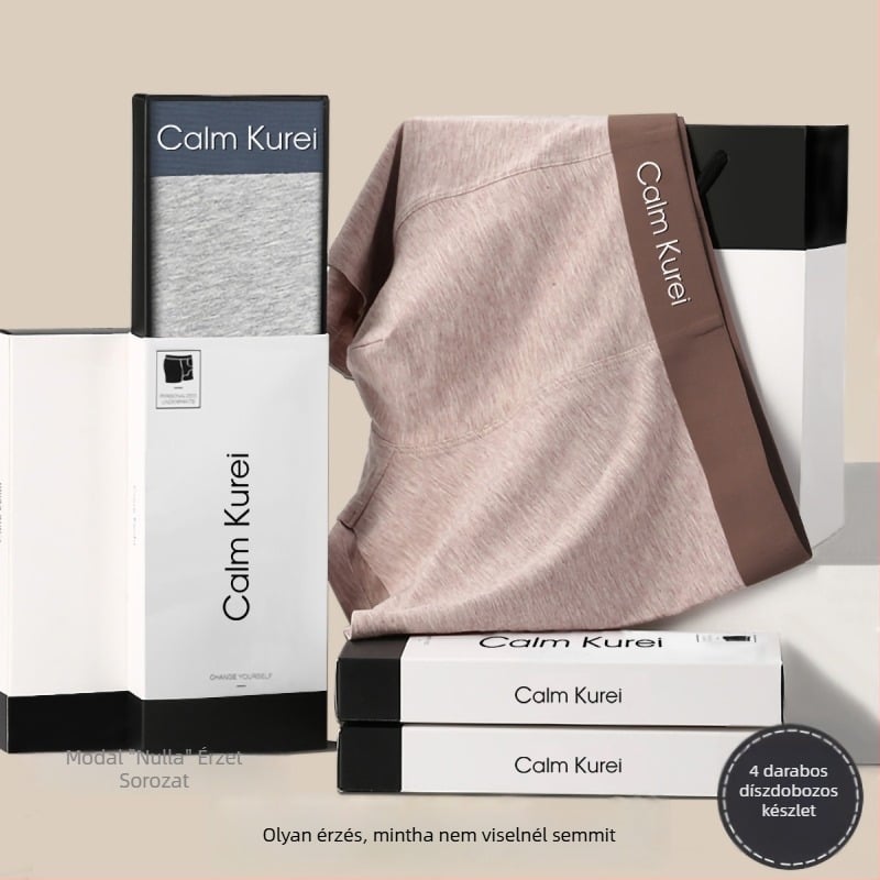 Seegave férfiak számára seamless Ice Silk boxer briefs, lélegzőek, antibakteriálisak, középmagas derekú.