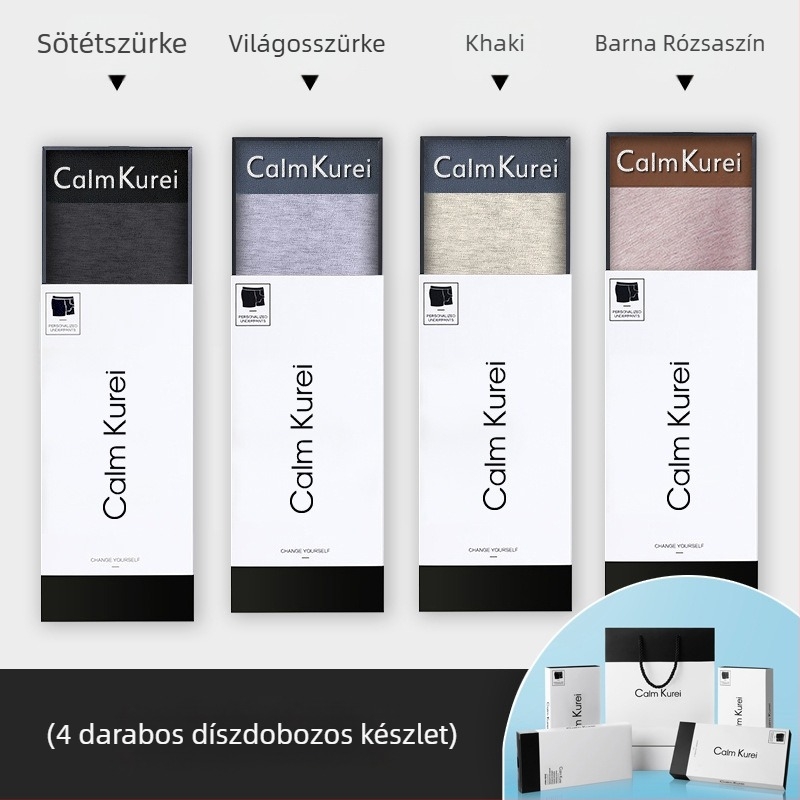 Seegave férfiak számára seamless Ice Silk boxer briefs, lélegzőek, antibakteriálisak, középmagas derekú.