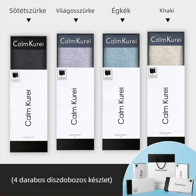 Seegave férfiak számára seamless Ice Silk boxer briefs, lélegzőek, antibakteriálisak, középmagas derekú.