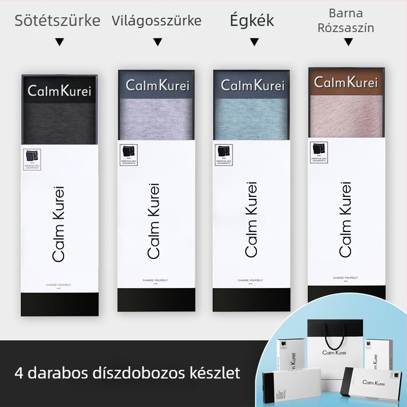 Seegave férfiak számára seamless Ice Silk boxer briefs, lélegzőek, antibakteriálisak, középmagas derekú.
