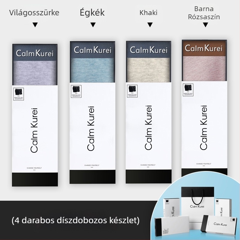 Seegave férfiak számára seamless Ice Silk boxer briefs, lélegzőek, antibakteriálisak, középmagas derekú.