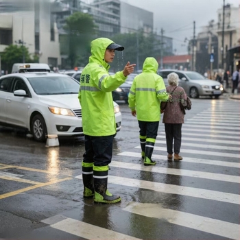 Szolgálati esőcsizmák – vastagított, kopásálló, csúszásmentes, vízálló