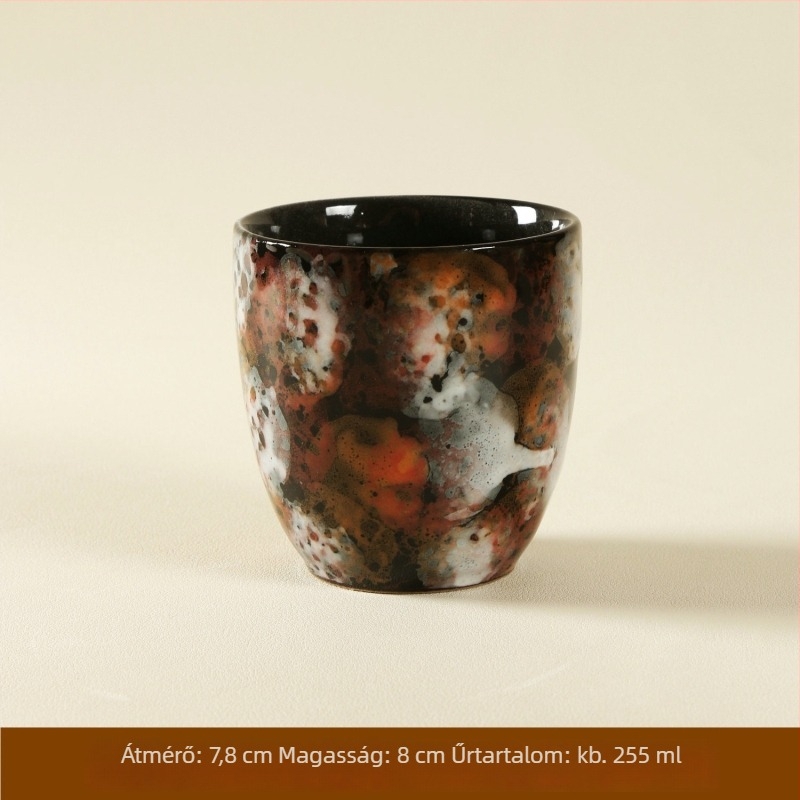 Retro stílusú porcelán teáscsésze, kézzel festett álomszép csillagos ég mintával, japán stílusú teáscsésze otthoni használatra, elegáns ajándék