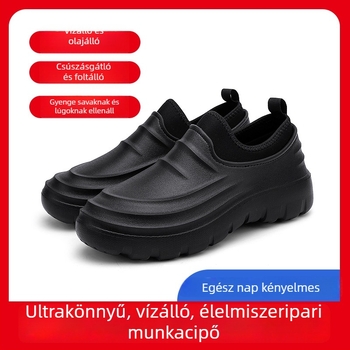 Unisex vízálló szakács cipő éttermi használatra, nagy méret, csúszásmentes