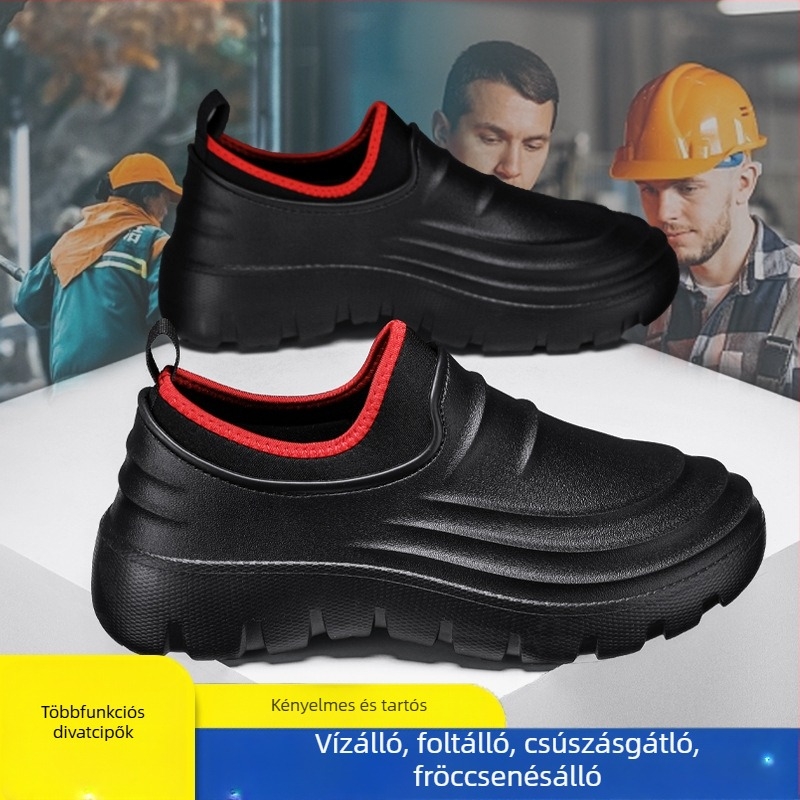 Unisex vízálló szakács cipő éttermi használatra, nagy méret, csúszásmentes