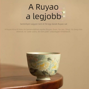 Ru-kiln mesters teáscsésze, porcelán Gongfu teáscsésze, egyedülálló vendégcsésze, degustációs teáscsésze, kerámia teázó készlet otthoni használatra, prémium