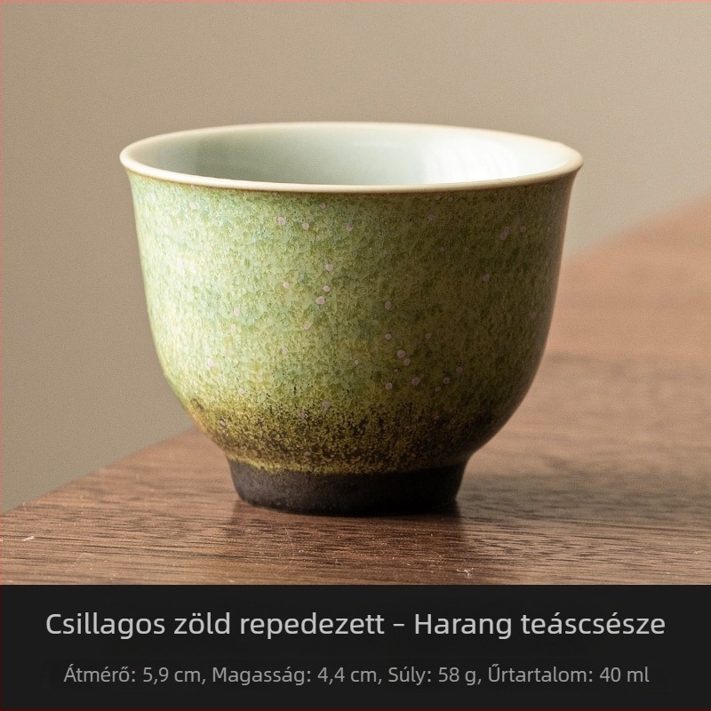 Kemencében égetett retro porcelán teáscsésze, mester teáscsésze, egyedi otthoni használatra, kínai kung-fu teáskészlet, kis teáscsésze