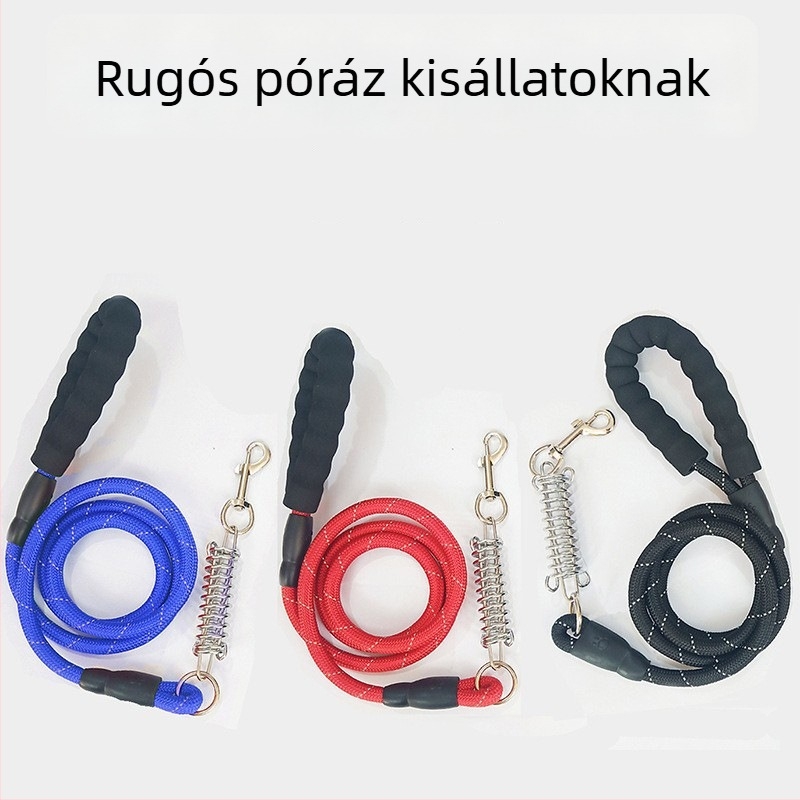 Kültéri póráz rugalmas zsinórral, kis, közepes és nagy testű kutyáknak
