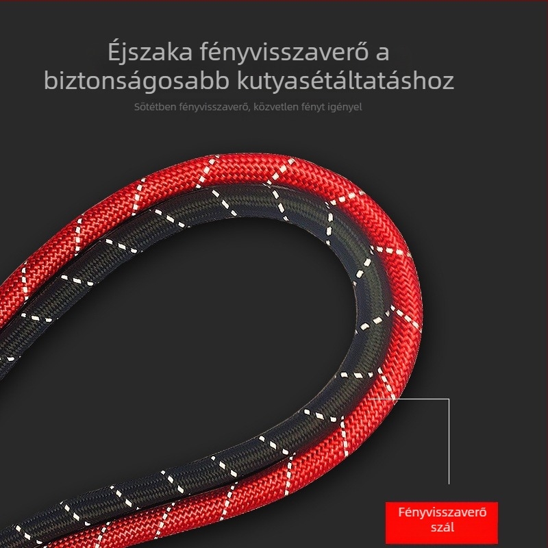 Kültéri póráz rugalmas zsinórral, kis, közepes és nagy testű kutyáknak