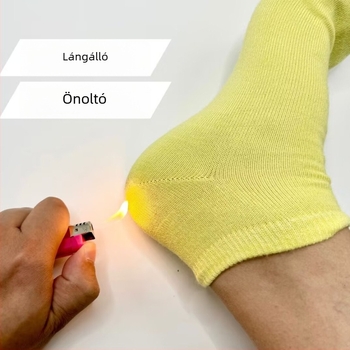 Kevlar zoknik védelmi célokra: lángálló és magas hőmérséklet-ellenálló, tűzoltáshoz, ipari munkákhoz és erdői tűzoltáshoz; nedvességelvezetés