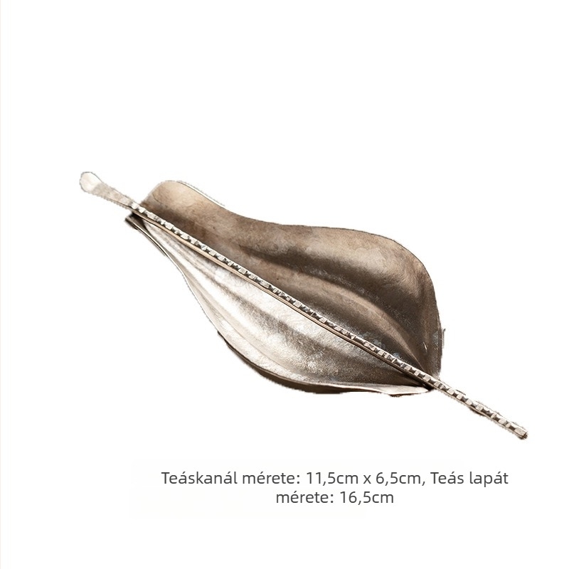 Miyan tiszta titán teáskészlet, két részes, lotuslevelű zen teás merőkanál, teás tálca és teaceremónia kiegészítők, minimalist stílus