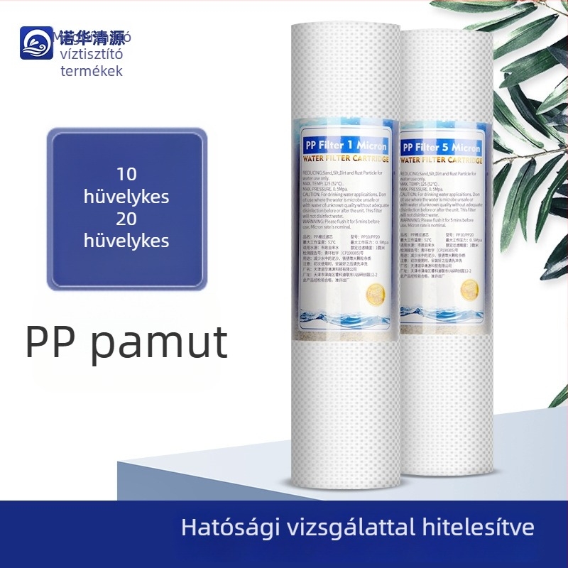 Novartis Qingyuan PP pamutszűr elem, 10- és 20-hüvelykes, előszűrő háztartási víztisztítóhoz közvetlen ivóvízhez