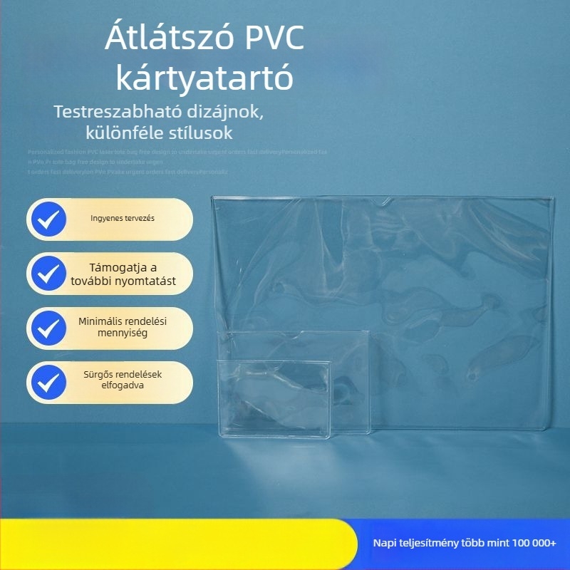 Vízálló PVC kártyatartó – átlátszó azonosító- és kártyatartó tok, védő borítás engedélyekhez és kártyákhoz