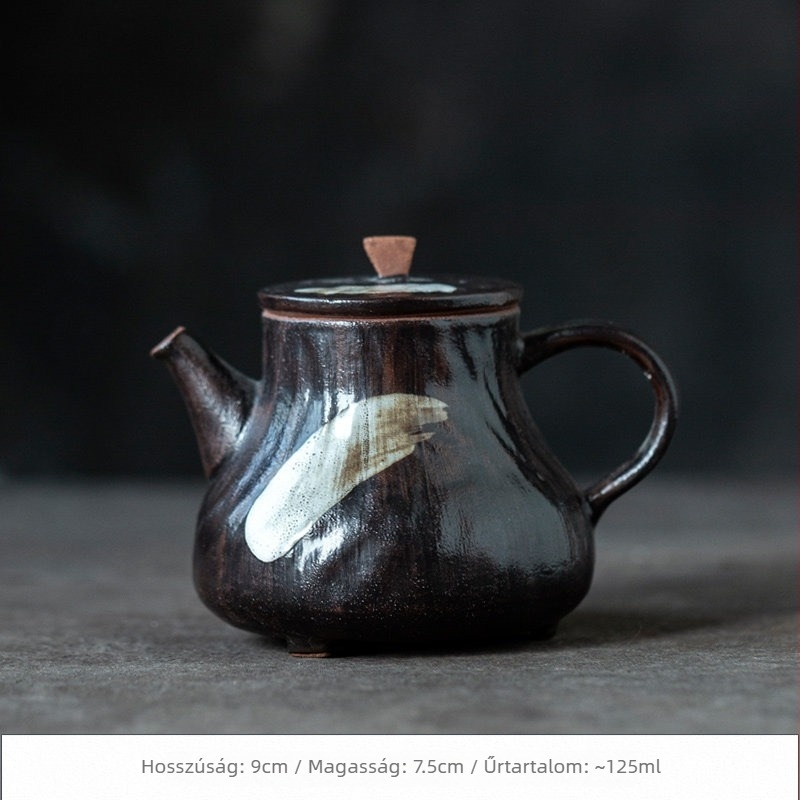 Muxi Yuyu háromlábú teáskanna felhő mintával, kerámia teáskanna otthoni használatra, vintage stílus